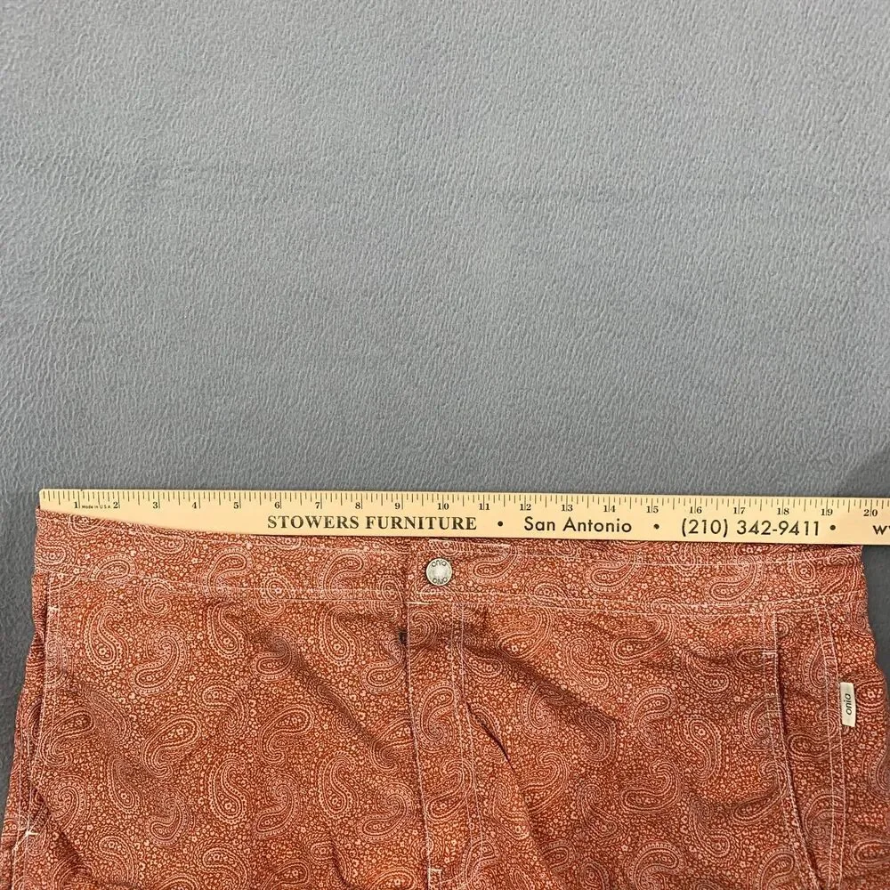 Onia Mens The Calder Board Shorts Swim Trunks Mens Size 40 Paisley Print Lined
